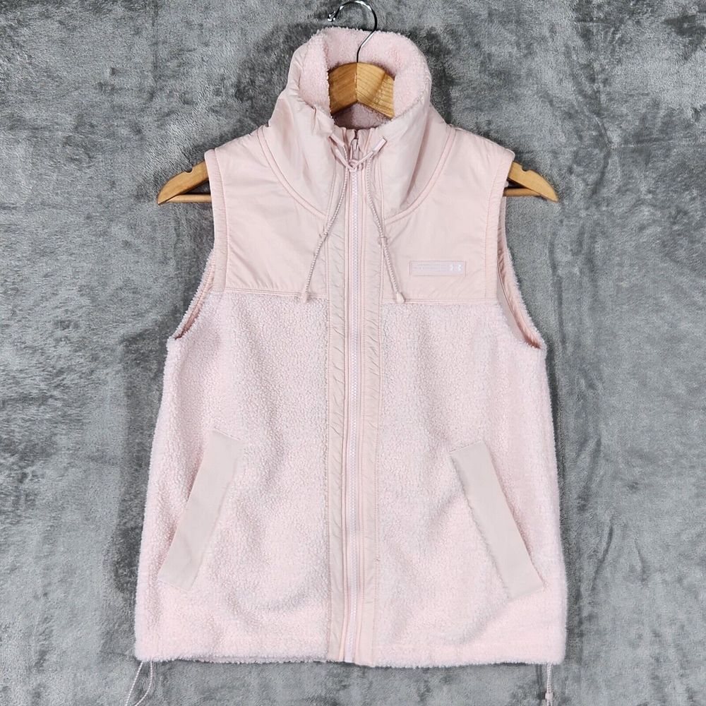 Under Armour Vest Women's Small Mission Boucle Pink Outdoor Athleisure